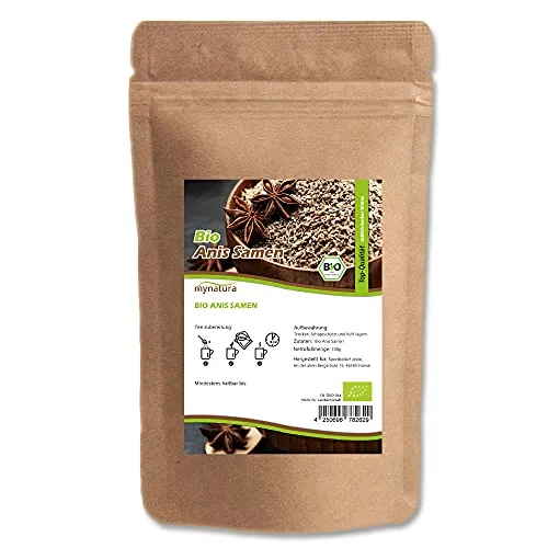 Mynatura Bio Anis Samen Ganz I Anissamen I Anis-Tee I Pflanzlich I Naturprodukt I Kochen I Gewürz I Hautpflege I Im Beutel (100g)