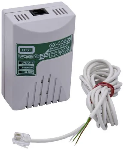 Schabus 200989 C2 Gas-Sensor zur Raumluftüberwachung - Gasmelder zur CO2-Überwachung, ideal für Wohnungen, Büros und Schulen. Mit Alarmfunktionen und LED-Anzeigen für maximale Sicherheit.