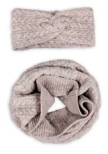 Capelli New York Loop, mit Zopfstrickmuster in beige von CAPELLI