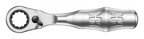 Wera Zyklop Mini 2, 10 mm - Ratschenschlüssel - Präziser Ratschenschlüssel mit kleinem Rückholwinkel von 6° und einfacher Links/Rechtsumschaltung, ideal für enge Einbausituationen.