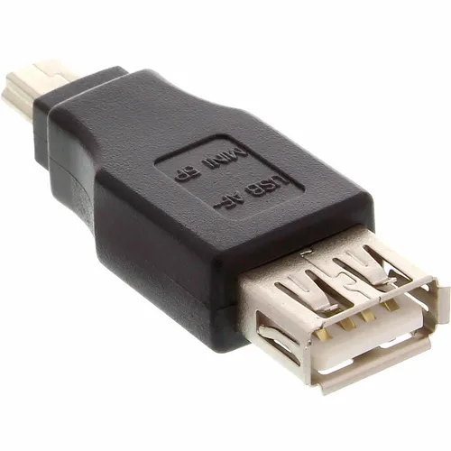 InLine® USB 2.0 Adapter Buchse A zu Mini-5pol Stecker schwarz