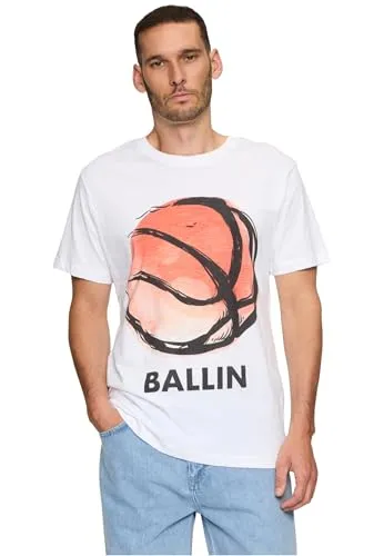 Mister Tee Herren T-Shirt Ball Tee White S