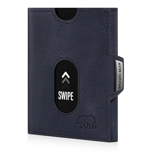 Brown Bear Geldbörse Jackson – Slim Wallet aus Echtleder mit RFID-Schutz - Geldbörse aus hochwertigem Echtleder, kompaktes Design mit Platz für 8-11 Karten, Münzfach und RFID-Schutz – perfekt für Damen und Herren.