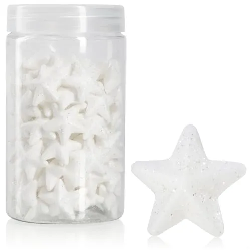 com-four® 10g Glitzer Sterne in weiß von COM-FOUR