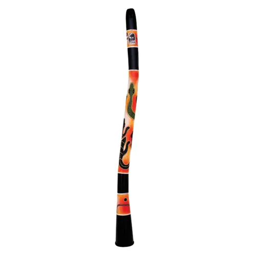 TOCA TO804314 Curved Didgeridoo Gecko DIDG-CG - traditionelles gebogenes Design, handbemalt aus leichtem und stabilem Kunststoff, 50