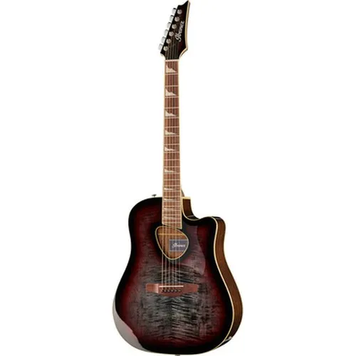 Ibanez ALT30FM-RDB Red Doom Burst - Hochwertige Akustikgitarre - Gitarren, Altstar-Serie mit geflammter Ahorn-Decke und Ibanez Undersaddle-Pickup für erstklassigen Klang und Spielkomfort.