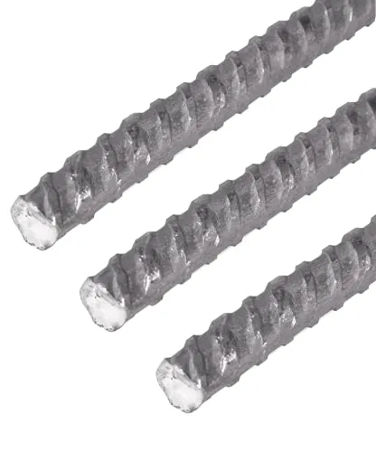 Alberts 423735 Beton-Riffelstahl 3er Set - Nagel- & Brecheisen, hochwertiger warmgewalzter Stahl, ideal zum Einbetonieren für perfekte Ergebnisse.