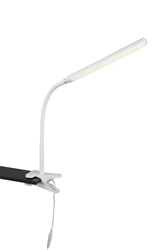lightling LED Klemmleuchte Nella, Sensordimmer, On/Off Touch Funktion, flexibel verstellbar, IP20 Indoor, Breite 35 cm, Höhe 38 cm, weiß matt
