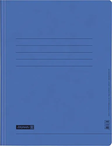 Brunnen 102010730 Schnellhefter (A4, mit Einsteckfach, mit Amtsheftung, aus Karton) blau