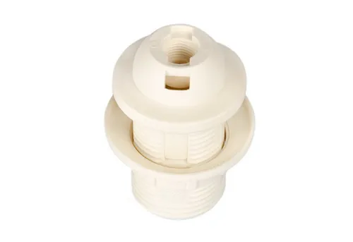 Aling Conel Lampenfassung E14 (PBT) Gewindefassung mit festem Lampenschirmkragen und Einbauring, (Set, 1-St)