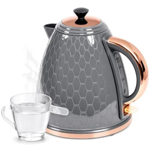 HOMCOM Wasserkocher 1,7L BPA-frei 2200 W mit 360°-Sockel