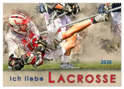 Peter Roder | Ich liebe Lacrosse - Wandkalender 2026 DIN A2 - Entdecken Sie die Faszination des Lacrosse-Sports mit diesem hochwertigen Wandkalender 2026. Ideal für Fans und Liebhaber des kanadischen Nationalsports, mit beeindruckenden Bildern und Platz für Notizen.