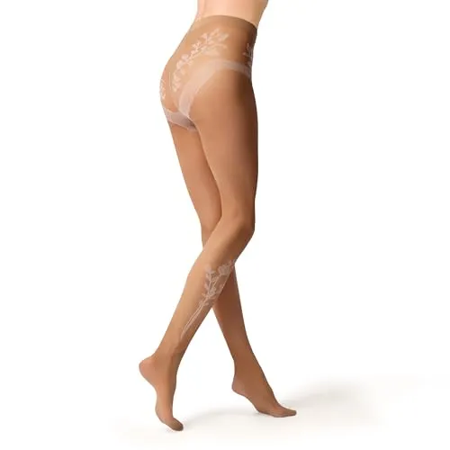 KUNERT Damen Strumpfhosen Floral Love mit Blumenmuster von Kunert