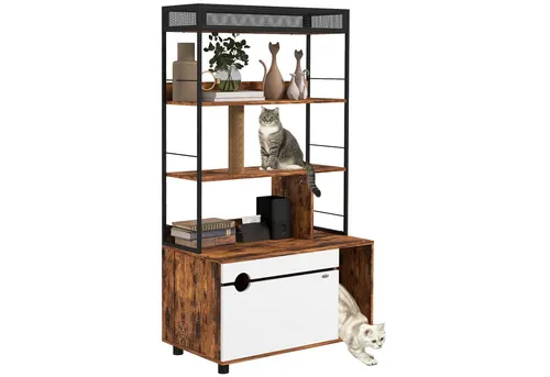 PawHut 2-in-1 Katzenklo Schrank von PawHut