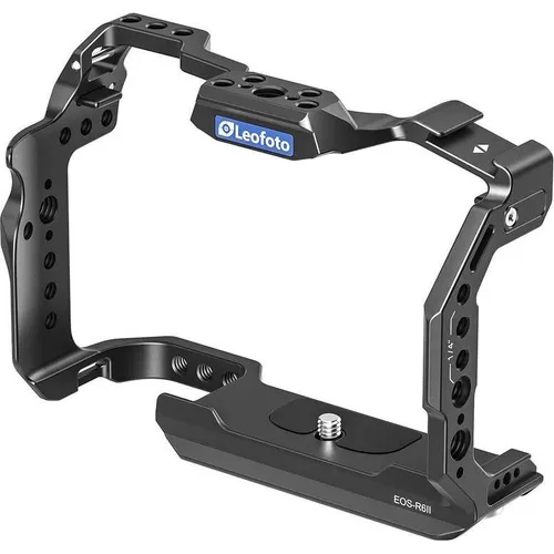 Leofoto Camera Cage für Canon EOS R6 II - Robuster Kameracage für die Canon EOS R6 II, ideal für stabilisierte Aufnahmen und professionellen Einsatz. Perfekte Passform und vielseitige Montagemöglichkeiten.