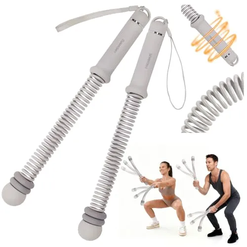 FINDAMAZE Tragbare Battle Rope Ohne Seil mit verstellbaren Gewichten, leises Home Gym,Ropeless Battle Rope mit variablem Widerstand, für Krafttraining und HIIT, für Männer und Frauen (Grau)