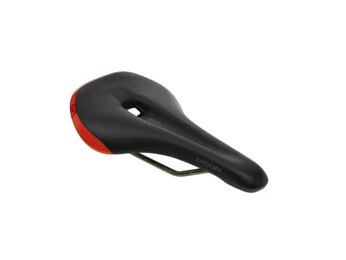 Ergon SM Pro Fahrradsattel (rot) - Fahrradsattel für Herren, speziell für Mountainbike-Marathon-Profis entwickelt, mit OrthoCell-Inlays für optimale Druckverteilung und maximalen Fahrkomfort.
