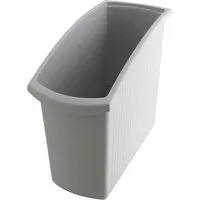 PROREGAL® Papierkorb 18L - Rechteckiger Kunststoff, Grau - Haushaltszubehör: Eleganter 18L Papierkorb aus robustem Kunststoff mit schlanker Form, ideal für Büros und Zuhause. Praktisch und platzsparend!