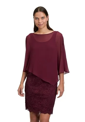 Vera Mont Damen Cocktailkleid mit Spitze Deep Wine, 38 in rot von Vera Mont
