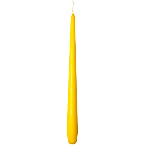 Sovie CANDLES Spitzkerzen Gastronomie Ø 2,2cm x 24cm in Senfgelb, Gastro Kerzen Tafelkerzen Leuchterkerzen Stabkerzen, 50 Stück, Brenndauer ca. 7 Std.
