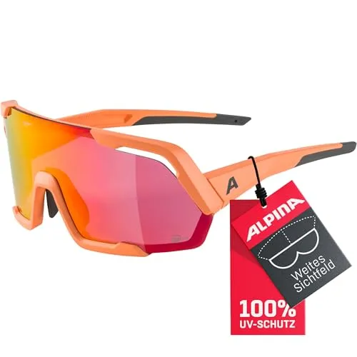 Alpina Rocket Q-Lite Sonnenbrille - Orange, One Size - Sportbrillen für Outdoor-Aktivitäten, ultra leicht und mit optimalem UV-Schutz für maximalen Komfort beim Sport.