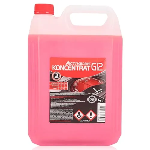 SAMETRUCK G12 / G11 Kühlerfrostschutz -80°C 5L Kühlflüssigkeit Konzentrat Antifreeze LKW PKW (G12 (Rot), 5L)