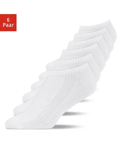 Snocks Herren & Damen Sneaker Socken (6x Paar) in weiß von Snocks