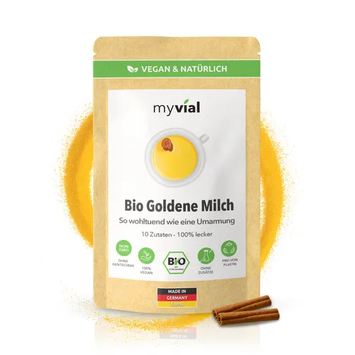 Bio Goldene Milch Latte 100g – Ayurvedische Gewürzmischung mit 10 Zutaten Vegan