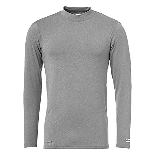 uhlsport Herren Distinction Colors Baselayer Shirt Herren Shirt, grau, dark grey melange, 2XL