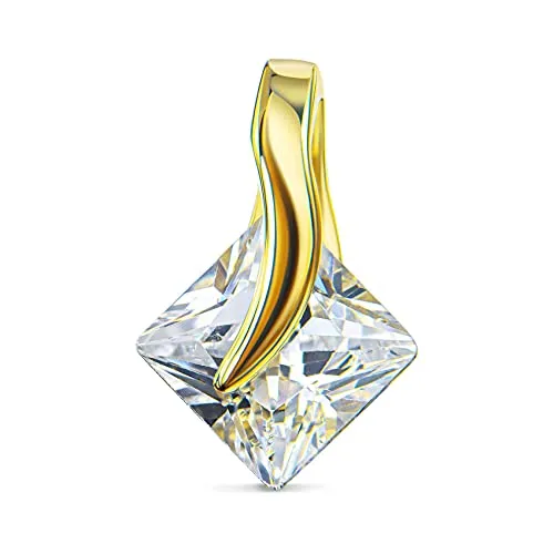 JEVELION Anhänger 585 Gold 14 Karat mit Zirkonia Stein in edlem Design für Damen