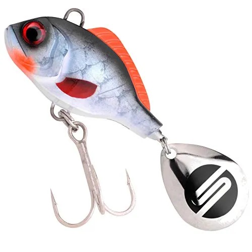 SPRO ASP Spinner XL – Searchbait mit original Gamakatsu Haken, für große Raubfische in Süß- und Salzwasser, Farbe:Crazy Roach, Größe/Gewicht:Gr. 2 / 50g