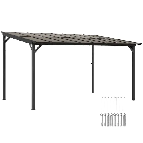 Outsunny Terrassenüberdachung 3 x 4,3m von Outsunny