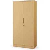 Domator Metallschrank 185 x 90 x 45 cm | Abschließbarer Aktenschrank mit Kleiderstange - Robuster Aufbewahrungsschrank aus Stahl mit pulverbeschichteter Oberfläche, ideal für vielseitige Einsatzbereiche wie Werkstätten oder Umkleideräume.