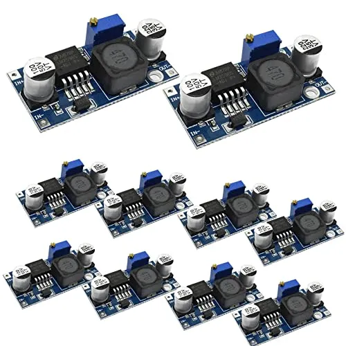 HENGBIRD Step Down Converter, 10 Stücke DC-DC 3A Buck Converter,Step-Down Wandler Modul,Spannungsregler, Einstellbares Netzteil Abwärtsmodul, 3.2-46V zu 1.25-35V Einstellbares Netzteil Abwärtsmo