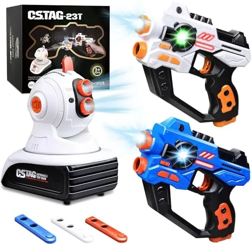 Produktbild VINTOP Lasertag Spielzeug für Jungen & Mädchen, Infrarot Laserpistole Spiel mit Projektor, Multifunktion Laser Tag Spiel Set für Kinder & Erwachsene, Spaß Geschenke für 4 5 6 7 8 9 10 11 12+ Jahre