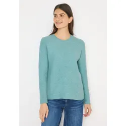 Strickpullover CECIL, Damen, Gr. XL (44), conifere grün melange, Web, 37% Baumwolle, 34% Polyacryl, 26% Polyester, 3% Elasthan, unifarben, normal normal, Rundhals, Bündchen, Pullover Strickpullover, aus Feinstrick