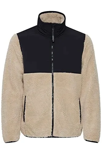 Project Pijke Herren Sweatjacke Cardigan Jacke Mit Teddy-Futter mit Stehkragen, Größe:XXL, Farbe:Oatmeal (130401) 11