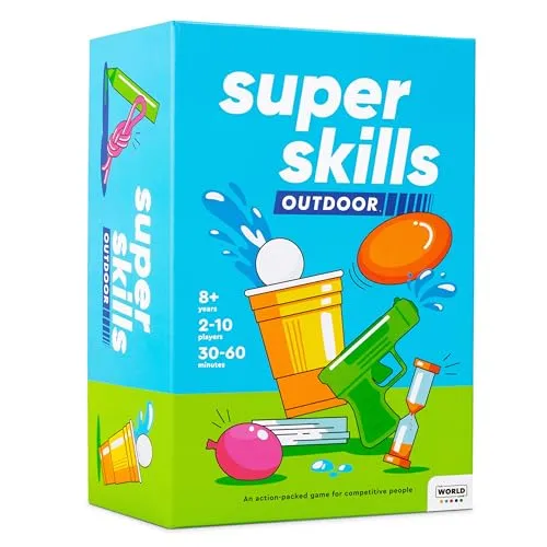 Super Skills Outdoor-Hofspiel – Sommer-Hinterhofspiele für Kinder ab 8 Jahren, Jugendliche und Erwachsene – lustige Wasserparty für die ganze Familie