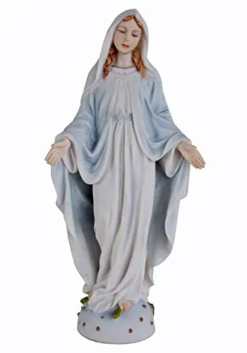 Madonna Art Nouveau Figur auf Weltkugel & Schlange stehend Maria Jugendstil Wohnbereich WU76252AA Palazzo Exklusiv