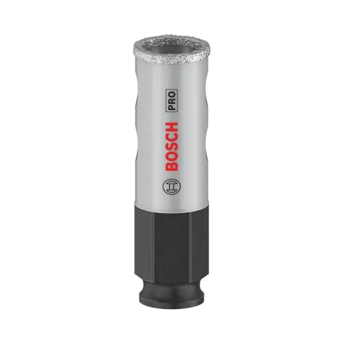 Bosch PRO Tile Power Change Plus Lochsäge Ø 20 mm - Lochsäge für harte und weiche Fliesen, hält bis zu 2x länger als Standard-Diamant-Lochsägen, ideal für Badezimmer- und Wandfliesen, für präzises Schneiden ohne Wasser.