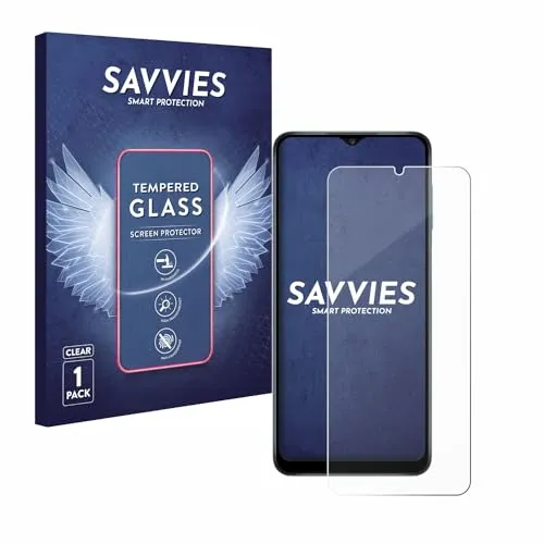 Savvies Panzer Schutz Glas für Samsung Galaxy A12 9H Hartglas, Anti-Fingerprint, Displayschutz