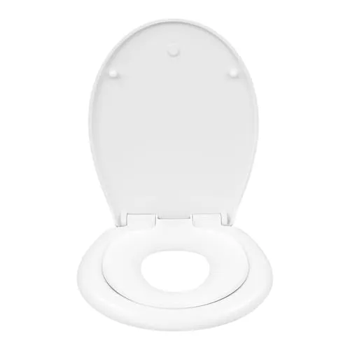 Woltu WC-Sitz für Kinder und Familien, abnehmbar mit Soft-Close - Toilettendeckel mit Soft-Close Absenkautomatik für sanftes Schließen. Ideal für Familien und öffentliche Einrichtungen, leicht abnehmbar für hygienische Reinigung.