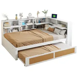 Odikalo Ausziehbett für Kinder 90x200cm mit USB-Ladefunktion