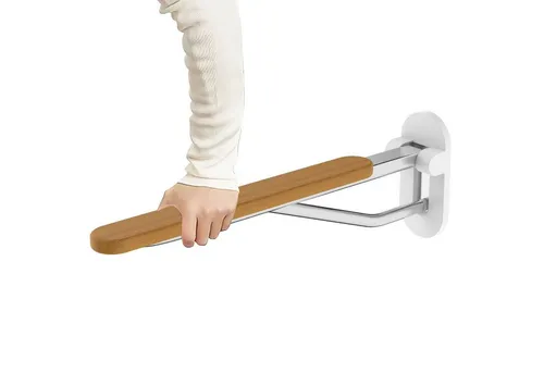 HEUFFE WC-Aufstehhilfe zur Wandmontage, 90° klappbar und belastbar bis 200 kg