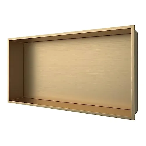 Wandnische Fliesennische Edelstahl Gold Gebürstet - Duschabtrennungen & -kabinen, elegante und funktionale Wandnische aus rostfreiem Edelstahl AISI 304, ideal für stilvolle Badezimmerlösungen.