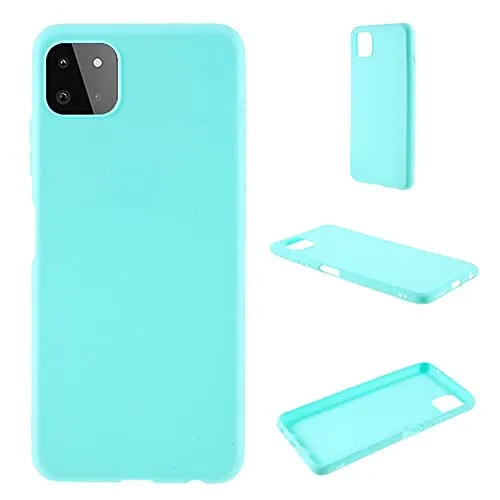CoverKingz Silikonhülle kompatibel mit Samsung Galaxy A22 5G – Silikon Handyhülle Softcase dünn - Schutzhülle Slim Cover Matt Grün