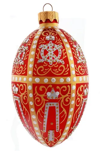 Hamburger Weihnachtskontor Osterhase Osterei (1-tlg), Dekohänger - mundgeblasen - handdekoriert