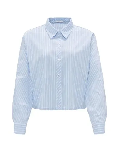 OPUS Damen Langarmbluse Faletti Batwing Fit - Damenbluse aus hochwertigem Baumwoll-Mix, lässiger Batwing Fit für hohen Tragekomfort und vielseitige Kombinationsmöglichkeiten.