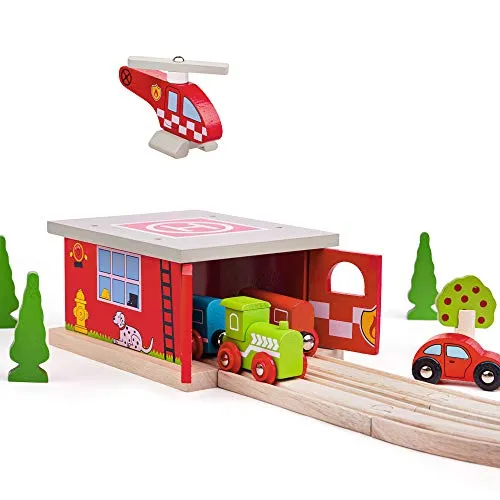 Bigjigs Rail Feuerwehr Gerätehaus