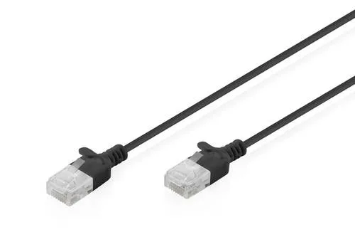 Digitus DK-1618-015S-BL RJ45 Patchkabel CAT 6 U/UTP 1.5m Schwarz